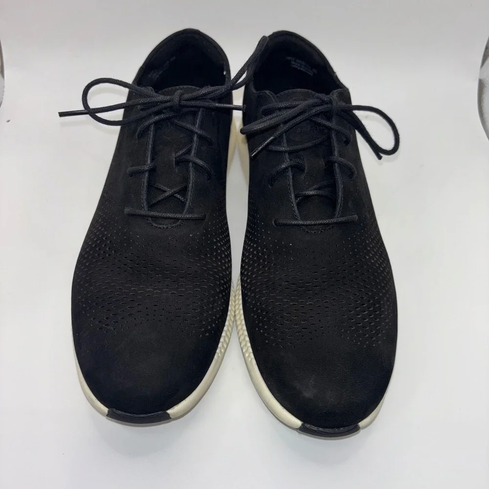 Cole Haan 2.Zerogrand Laser Wingtip Oxford Black Nubuck Sneakers W05122 Women 8B